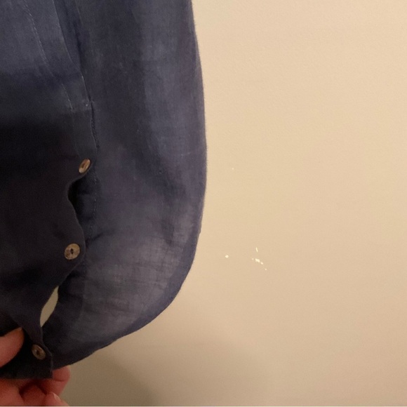 Monoreno Lagenlook Boho 100% Linen Shirt Dress Medium - Picture 4 of 15